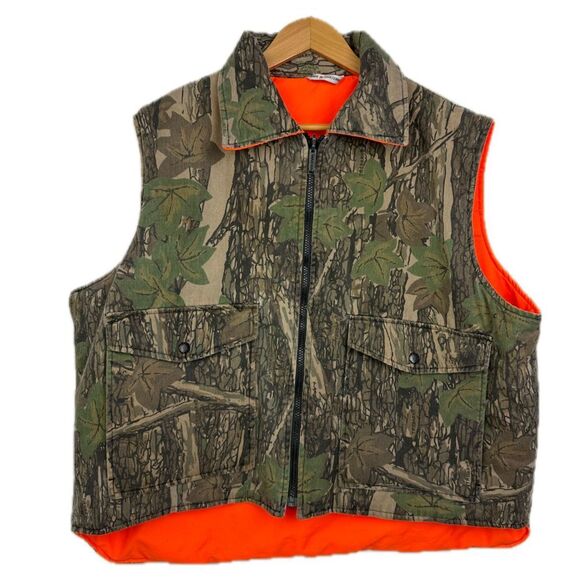 Winchester Reversible Hunting Vest Men XL Camo Blaze Orange Outdoor - Picture 2 of 7